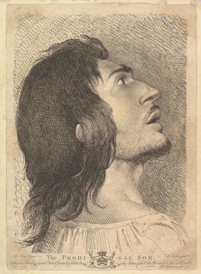 Chef i Profile of Prodigal Son, 1766. av Richard Earlom