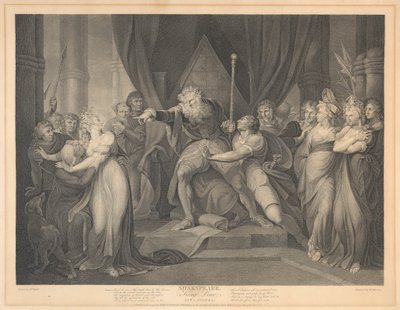 Shakespeare, King Lear, Akt I, Scen I av Richard Earlom