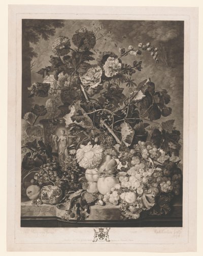 Stilleben av frukt och blommor av Richard Earlom