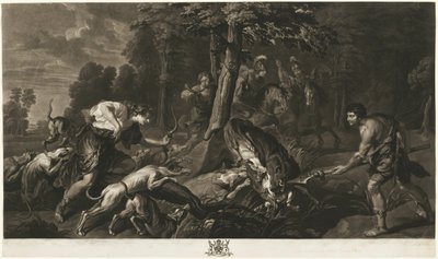 Calydonian Boar Hunt, från Houghton Gallery av Richard Earlom