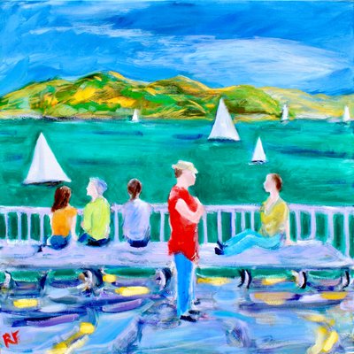 A Bench, Sausalito, 2017 av Richard Fox