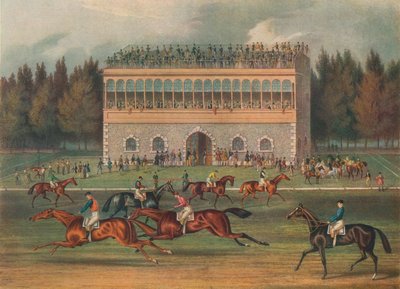 Goodwood Grand Stand. Förbereder för start, 1836. av Richard Gibson Reeve