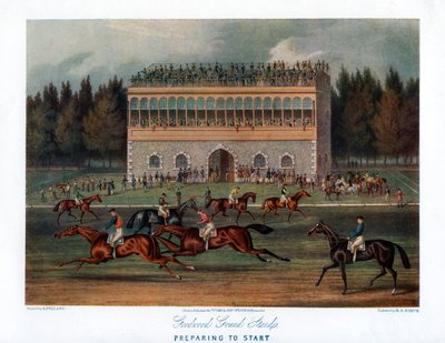 Goodwood Grand Stand, Preparing to Start, 1836. av Richard Gibson Reeve