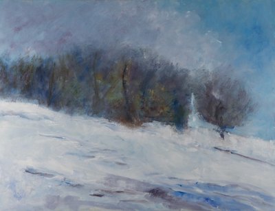 En snöig vinterskog av Richard Gombar