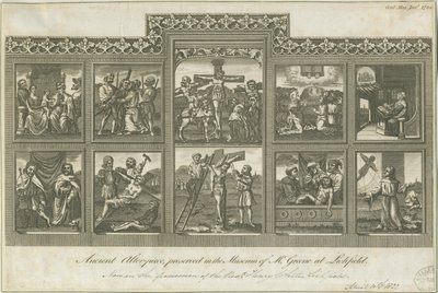 Lichfield - Ancient Altar-Piece: gravyr, nd [c 1785] (tryck) av Richard Greene