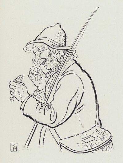 Fiskaren och den lilla fisken (gravyr) av Richard Heighway