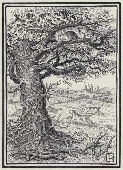 Räven och katten (gravyr) av Richard Heighway