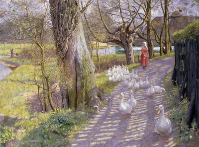 Stigen vid kvarndammen, 1900 av Richard Henry Brock