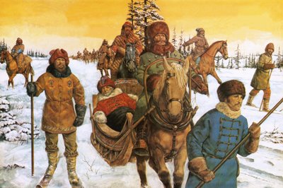 Ivan den store i en släde av Richard Hook