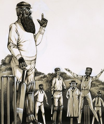 Den store W G Grace vid wicket av Richard Hook