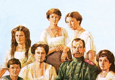 Tsar Nikolaj II med denna familj av Richard Hook