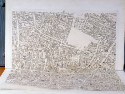 Plan över Londons stad, publicerad 1813 (se 247354-247356) av Richard Horwood