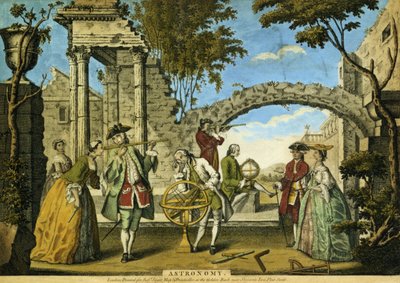 Astronomi, pub. av Robert Sayer (fl.1750-80) c.1750 (akvatint) av Richard Houston