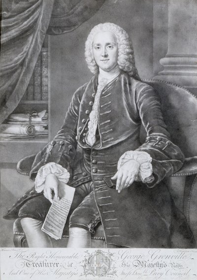 George Grenville (1712-70) (lito) av Richard Houston
