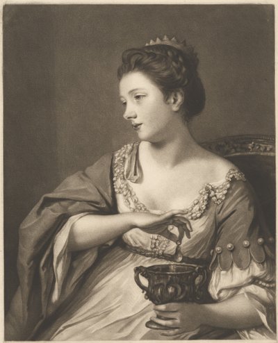 Miss Kitty Fisher som "Cleopatra Dissolving the Pearl" av Richard Houston