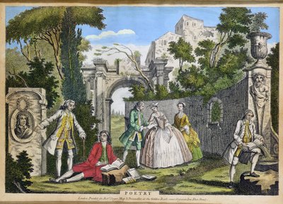 Poesi, pub. av Robert Sayer (fl.1750-80) c.1750 (akvatint) av Richard Houston
