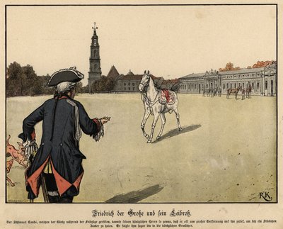 Fredrik den store av Preussen och hans favorithäst av Richard Knoetel