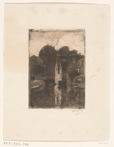 Hus på vattnet av Richard Nicolaüs Roland Holst (signed by artist)