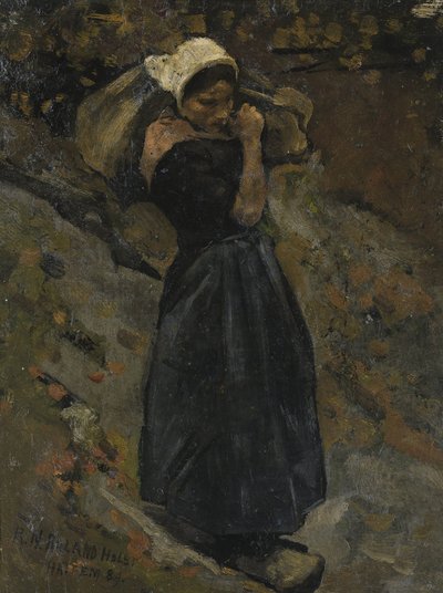 En bondkvinna som bär en säck av Richard Nicolaüs Roland Holst