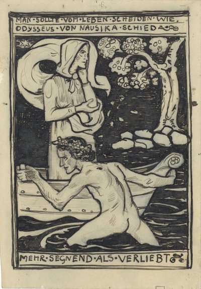 Odysseus och Nausikaäs farväl av Richard Nicolaüs Roland Holst