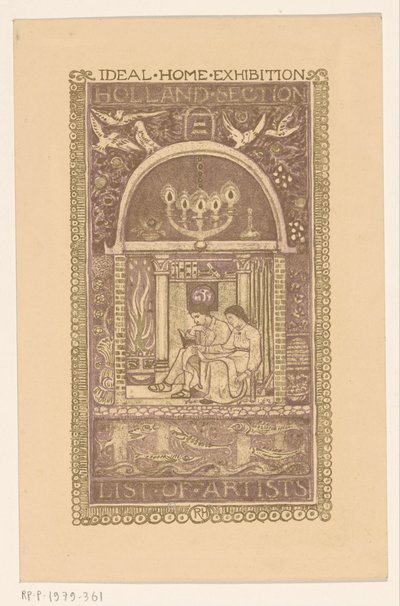Omslagsdesign för: Catalog of the Ideal Home Exhibition, 1912 av Richard Nicolaüs Roland Holst