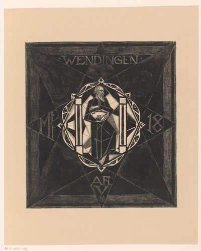 Omslagsdesign för: Wendingen, 1918 av Richard Nicolaüs Roland Holst