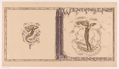 Omslagsdesign för: Wendingen, Skalnummer, 1923 av Richard Nicolaüs Roland Holst