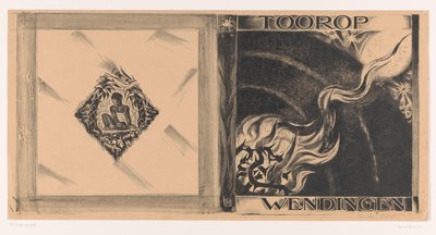 Omslagsdesign för: Wendingen, Toorop nummer, 1928 av Richard Nicolaüs Roland Holst