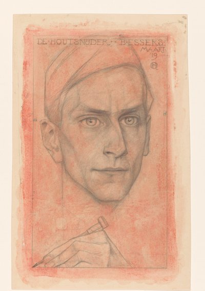 Porträtt av träsnideraren B. Essers av Richard Nicolaüs Roland Holst