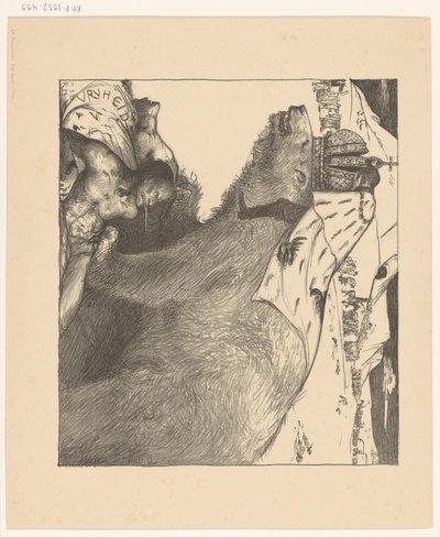 Tsar Nicholas II av Ryssland på den ryska björnen Den ryska björnen ryter fred (originaltitel) av Richard Nicolaüs Roland Holst