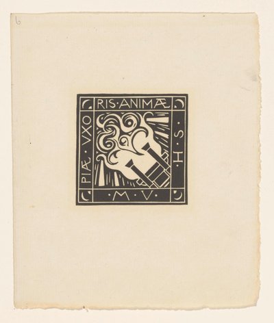 Vigne ter reminiscence aan Mary Vincentia Huizinga-Schorer Själens fromma fru M.V.H.S. (titel på objekt) av Richard Nicolaüs Roland Holst