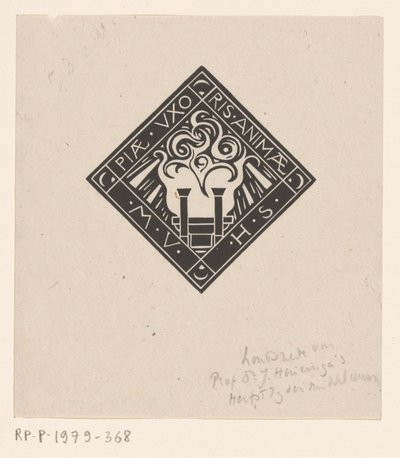 Vigne ter reminiscence aan Mary Vincentia Huizinga-Schorer Själens fromma fru M.V.H.S. (titel på objekt) av Richard Nicolaüs Roland Holst