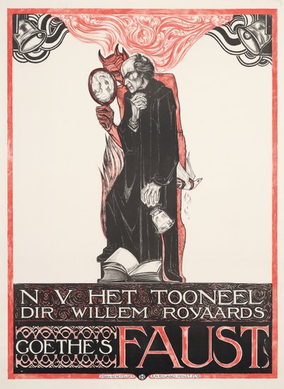 Affisch som reklamerar Goethes "Faust" av Richard Nicolaus Holst Roland