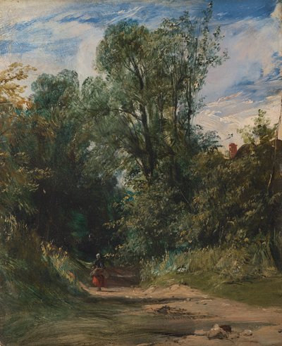 En trädbevuxen gränd av Richard Parkes Bonington