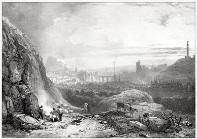 Edinburgh från Sankt Antoniuskapellet av Richard Parkes Bonington