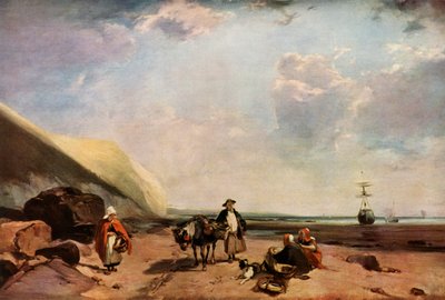 Fiskare vid Normandies kust, Frankrike, c1824, 1934. av Richard Parkes Bonington