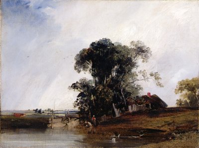 Landskap med damm, ca 1825-26 (olja på duk) av Richard Parkes Bonington