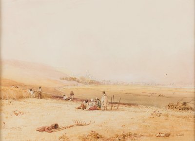 Le Treport sett från Eu-riktningen av Richard Parkes Bonington