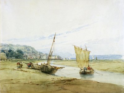 Nära Honfleur, ca 1822 (wc över grafit på papper) av Richard Parkes Bonington