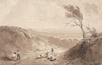 Vägarbetare nära Lillebonne av Richard Parkes Bonington
