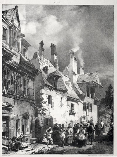 Gata i utkanten av Besançon, Frankrike av Richard Parkes Bonington