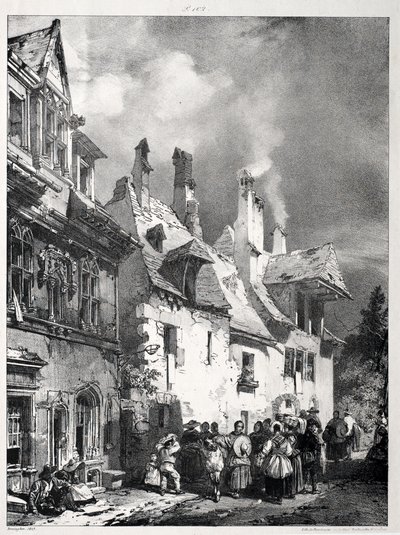 Gata i utkanten av Besançon, Frankrike av Richard Parkes Bonington