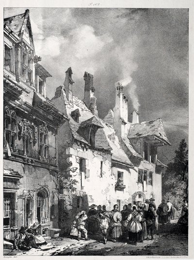 Gata i utkanten av Besançon, Frankrike, 1827. av Richard Parkes Bonington