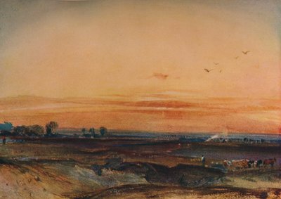Solnedgång, 1826 av Richard Parkes Bonington