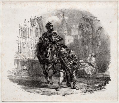 Flykten från Argyle Castle av Richard Parkes Bonington