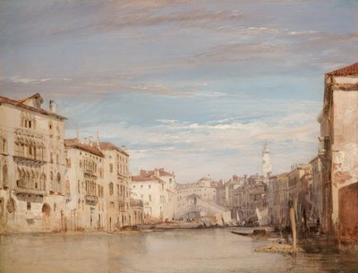 Canal Grande, Venedig, ser mot Rialto av Richard Parkes Bonington