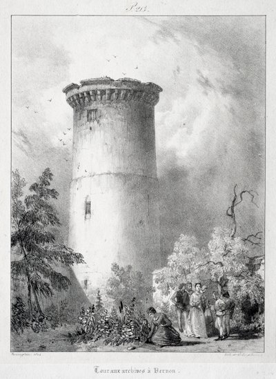 Pittoreska och romantiska resor i det antika Frankrike, Normandie: Tur till arkiven i Vernon av Richard Parkes Bonington