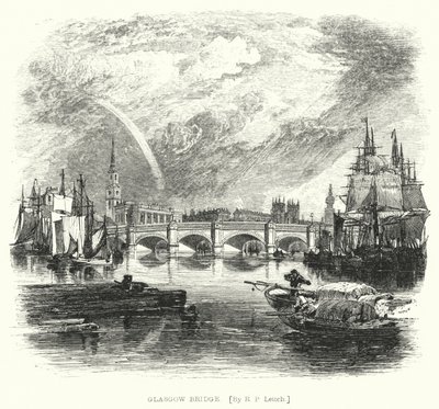 Glasgow Bridge (gravyr) av Richard Principal (after) Leitch