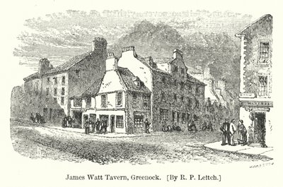 James Watt Tavern, Greenock (gravyr) av Richard Principal (after) Leitch