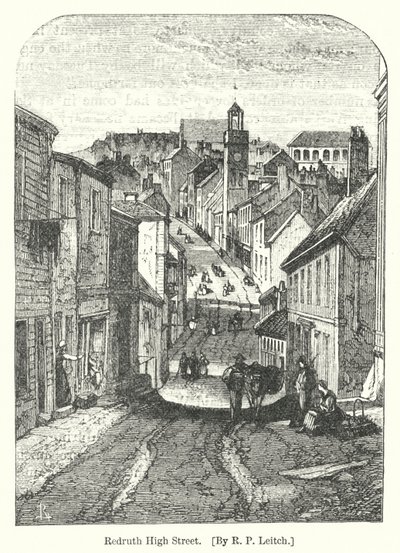 Redruth High Street (gravyr) av Richard Principal (after) Leitch
